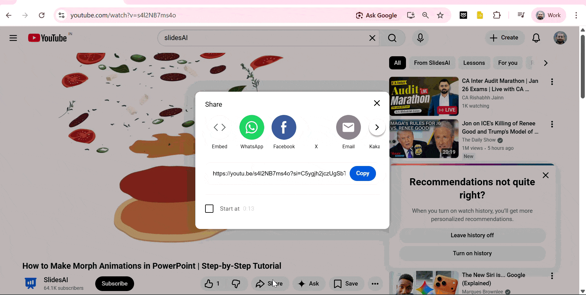 Embed a Video in PowerPoint from YouTube