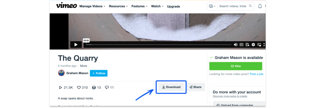 How to download a video from Vimeo