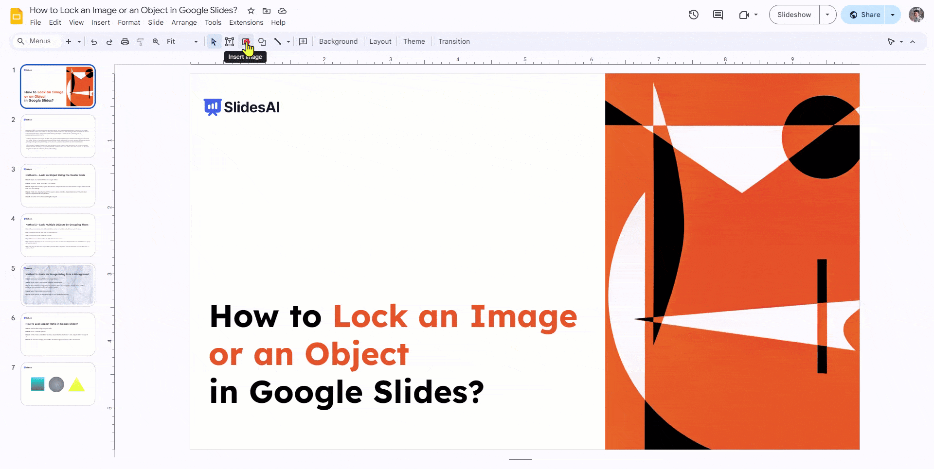 How to Lock Aspect Ratio in Google Slides?