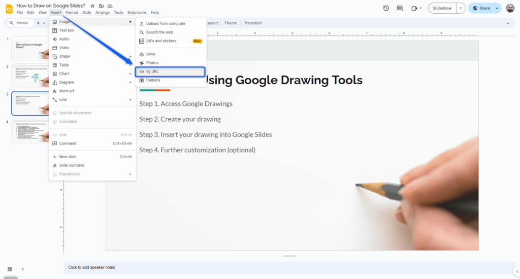 add image by URL in google slides