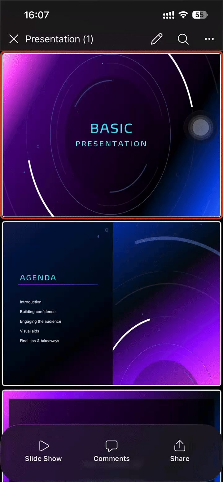 How to Change Slide Size in PowerPoint on iPhone?