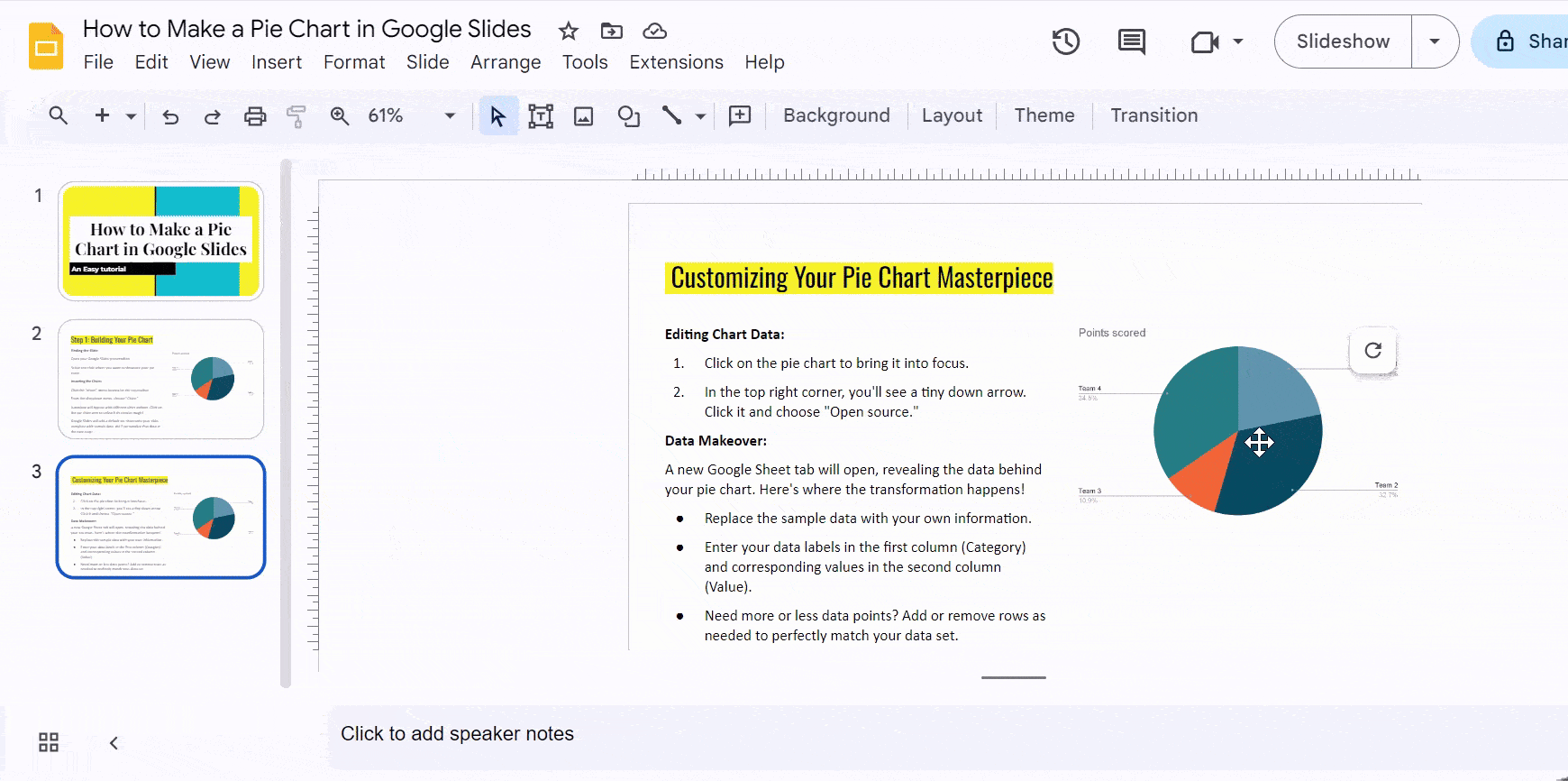 Customizing Your Pie Chart Masterpiece