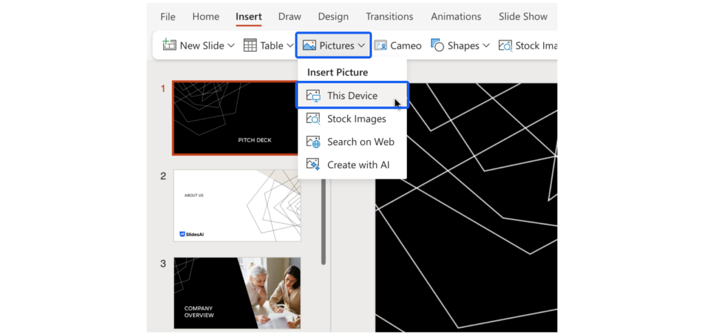 How to insert picture in PowerPoint