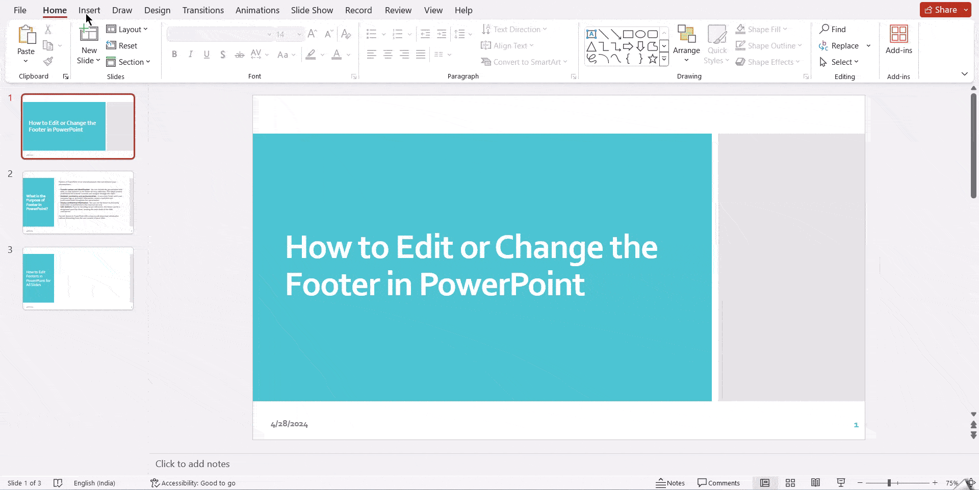 How To Edit Footer in PowerPoint for Specific Slides