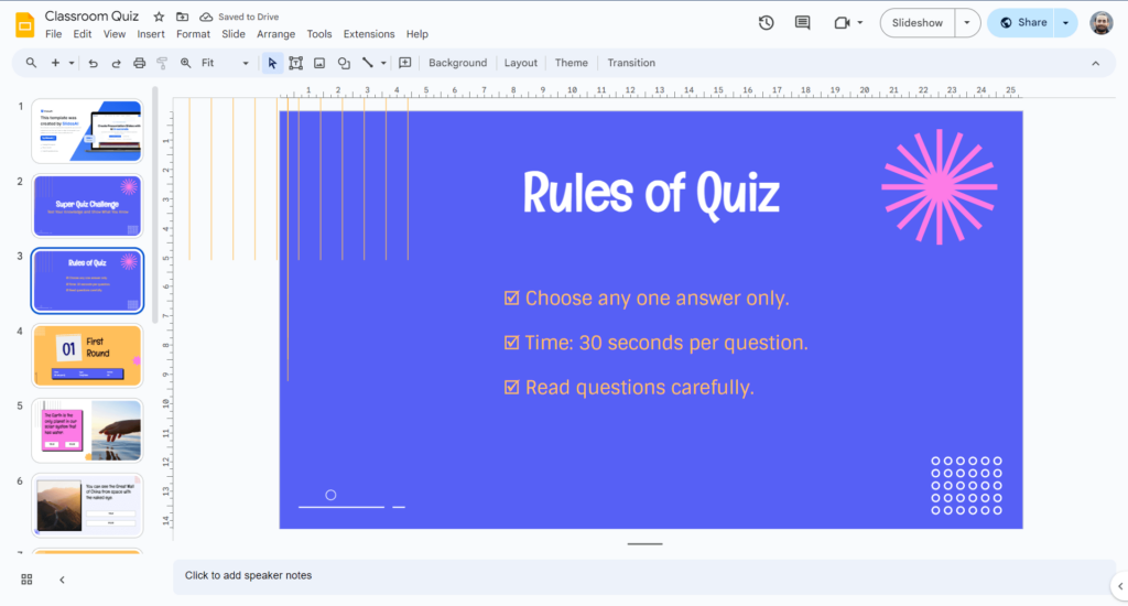 checkboxes in google slides