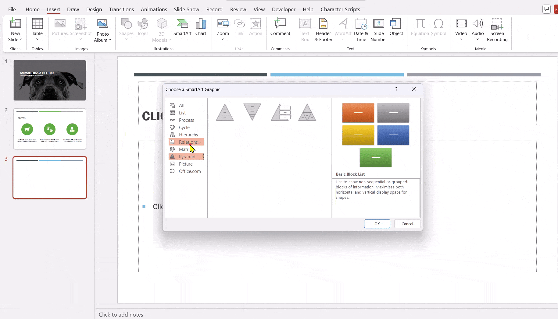 choose your preferred layout