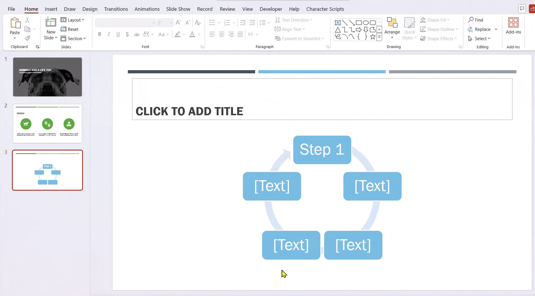 direct editing within smartart