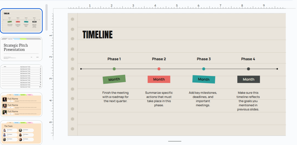 Timeline or Process Slides