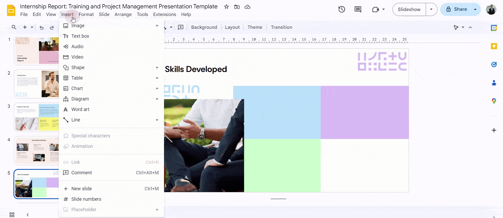 How to Make a Table on Google Slides