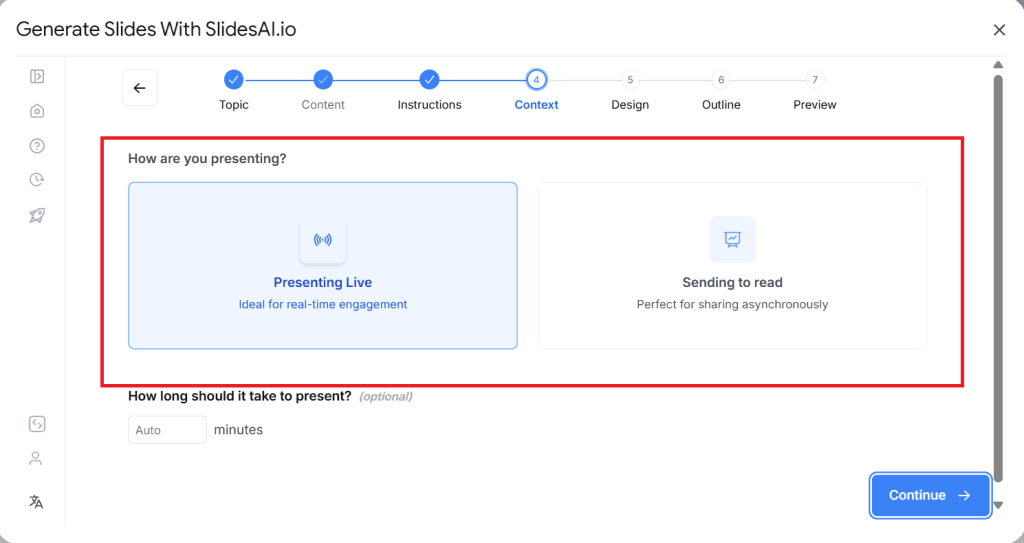 Choose how to present