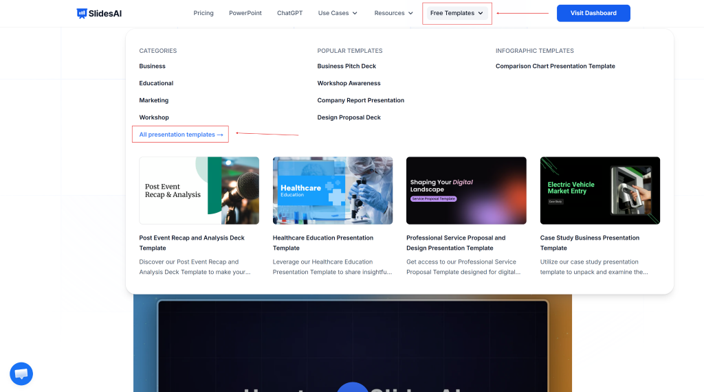 SlidesAI presentation templates
