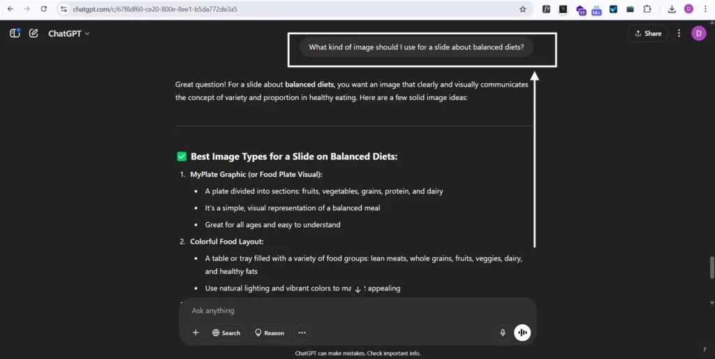 asking chatgpt for images