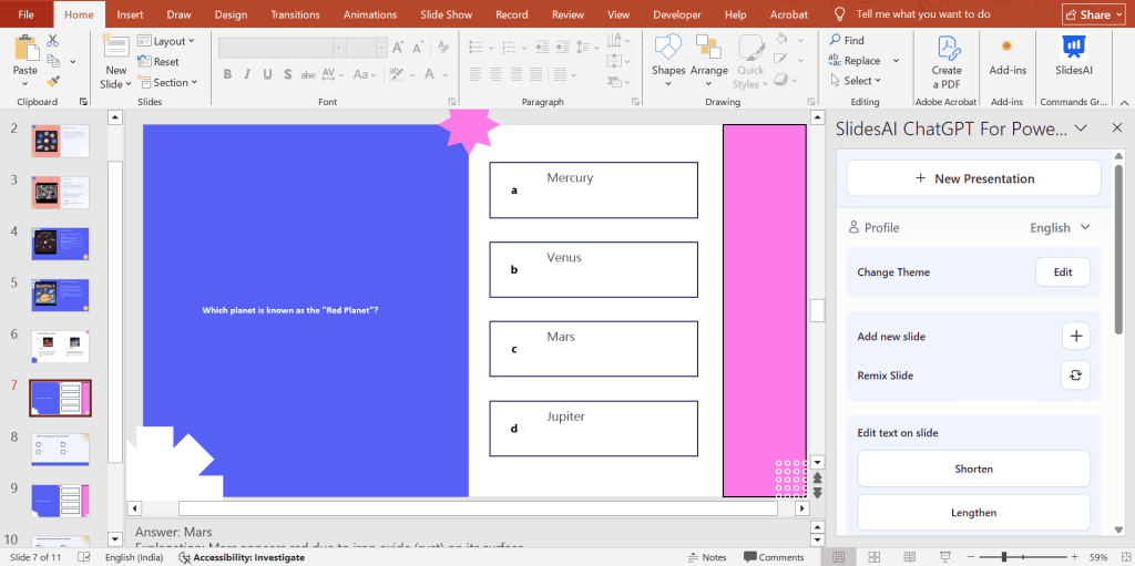 Review your Final Presentation