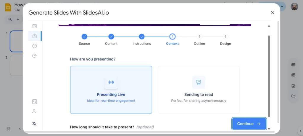 How are you presenting?