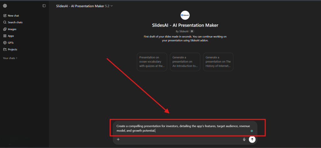 Enter a Clear Presentation Prompt