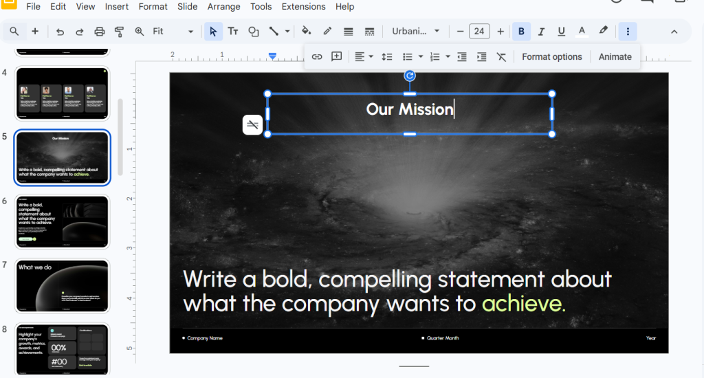 Enter Your Header Text