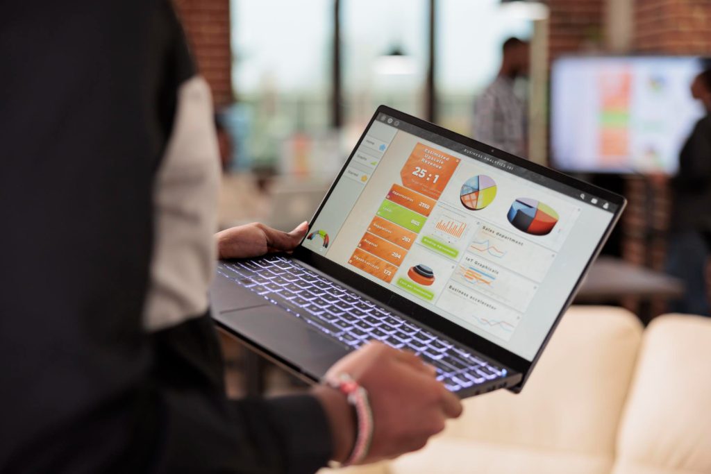 report in laptop