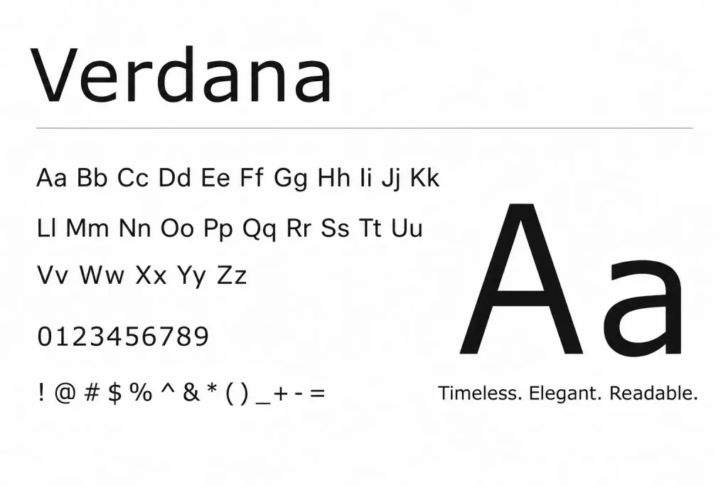 Verdana Font