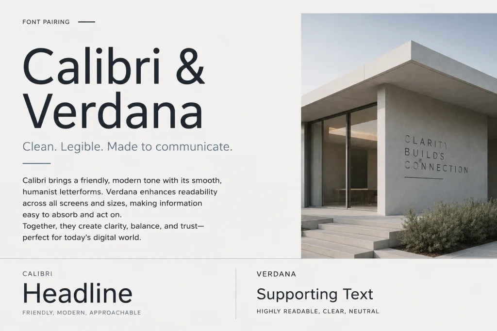 Calibri and Verdana