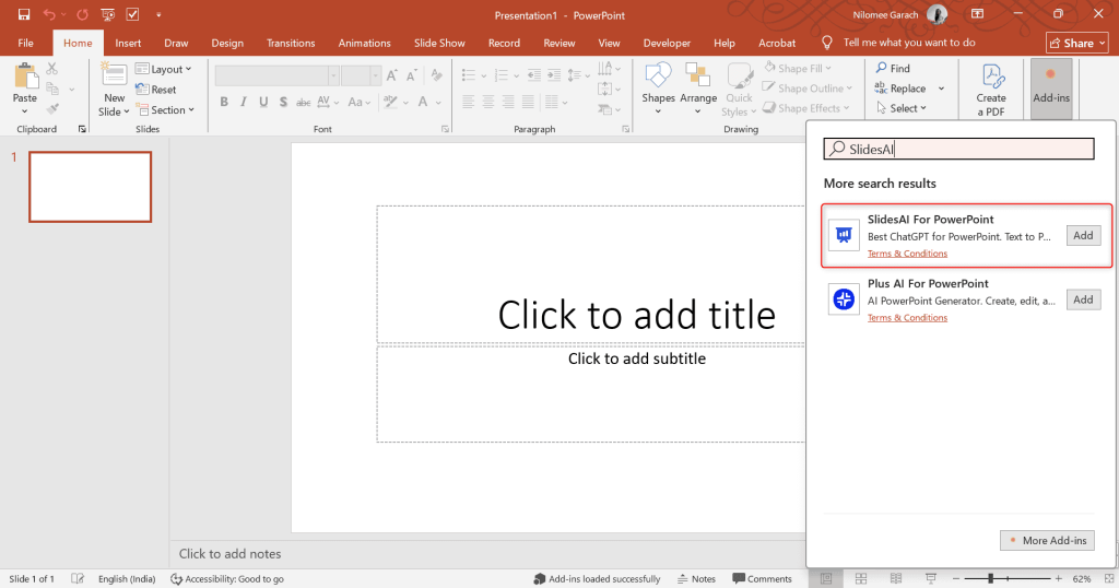 SlidesAI PPT Add-in