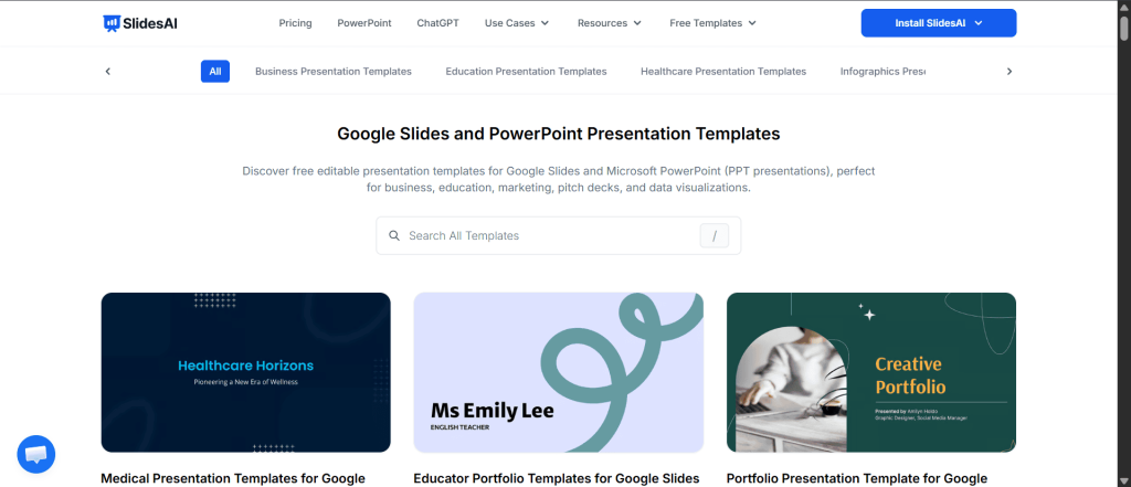 Browse the Available Templates