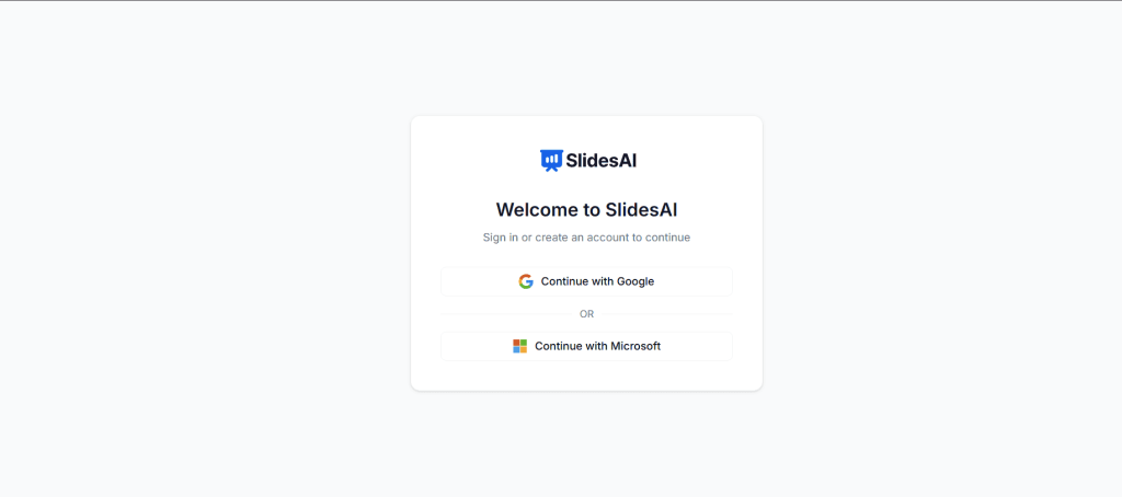 Login to SlidesAI