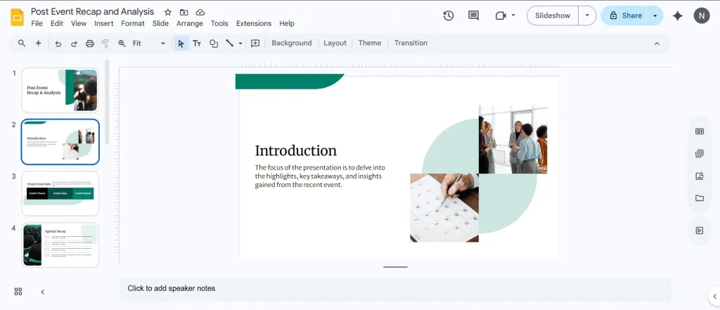 Customize the Slides